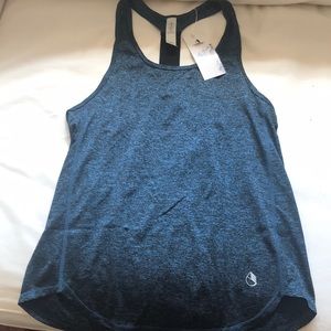 NWOT blue/black workout tank